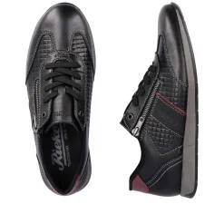 Rieker Low Shoes & Slippers-Men'S Lace-Up Shoes Asphalt Black