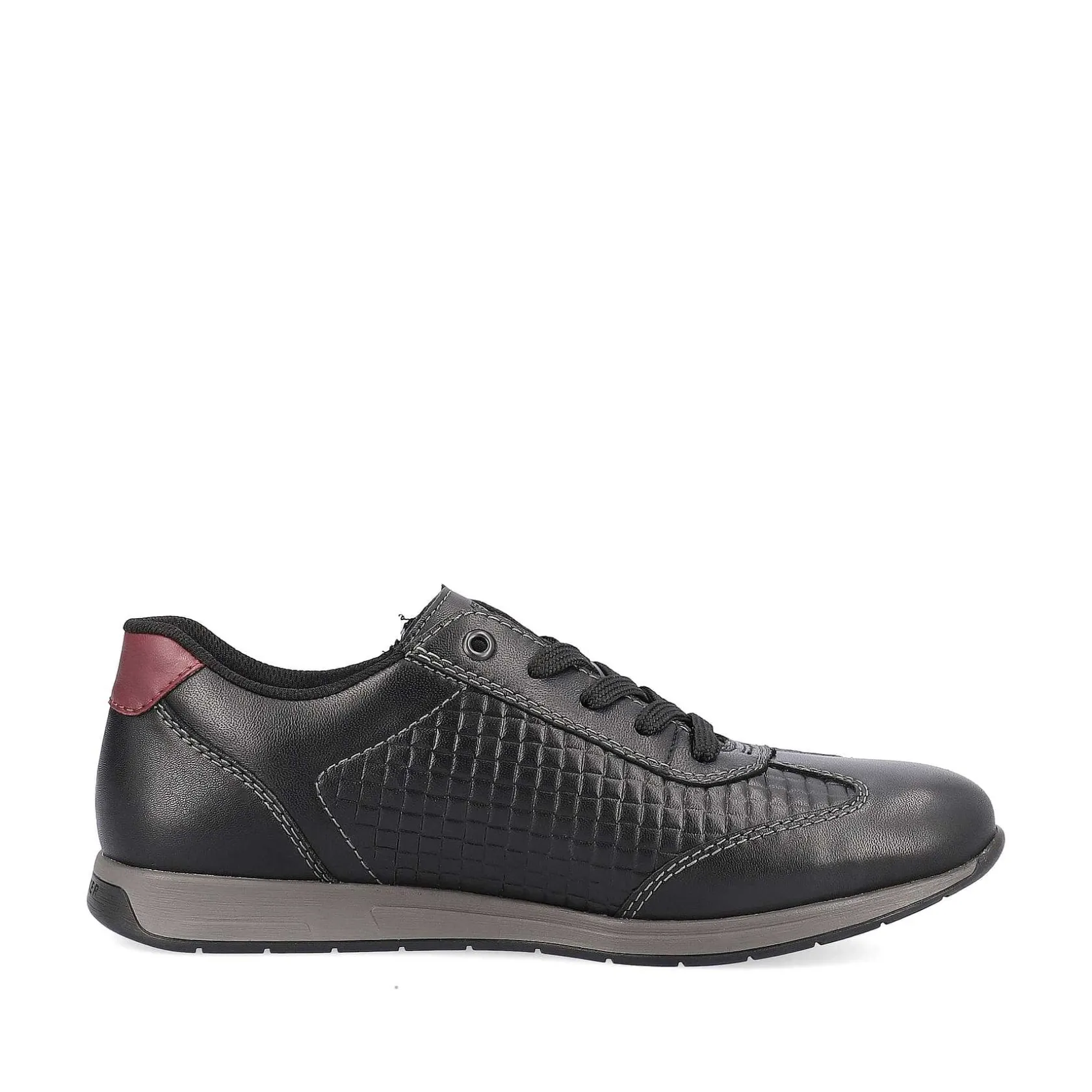 Rieker Low Shoes & Slippers-Men'S Lace-Up Shoes Asphalt Black