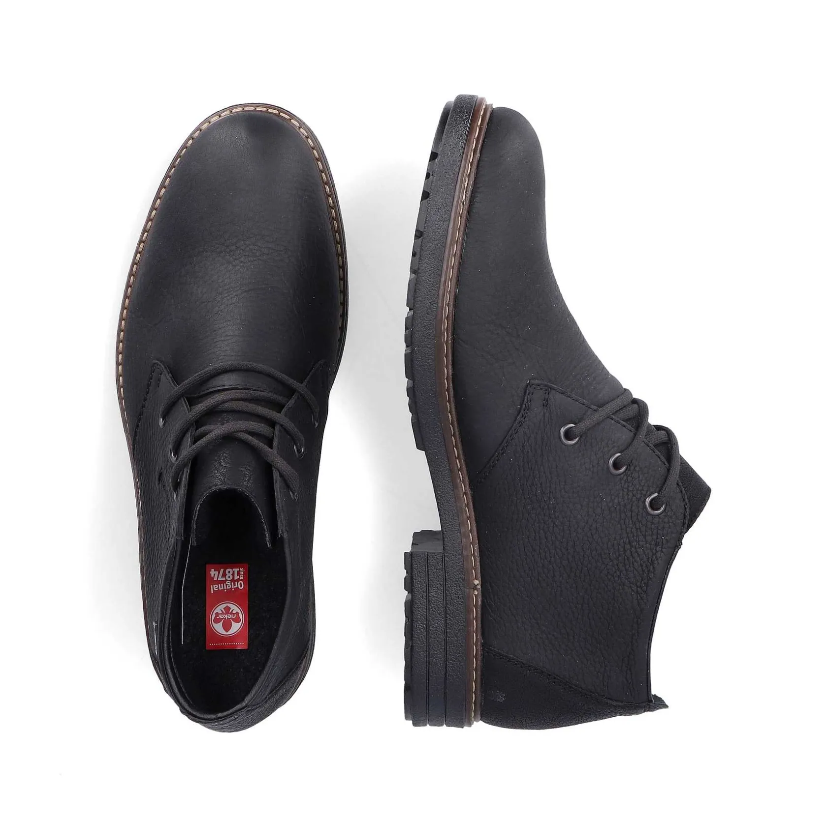Rieker Low Shoes & Slippers-Men'S Lace-Up Shoes Asphalt Black