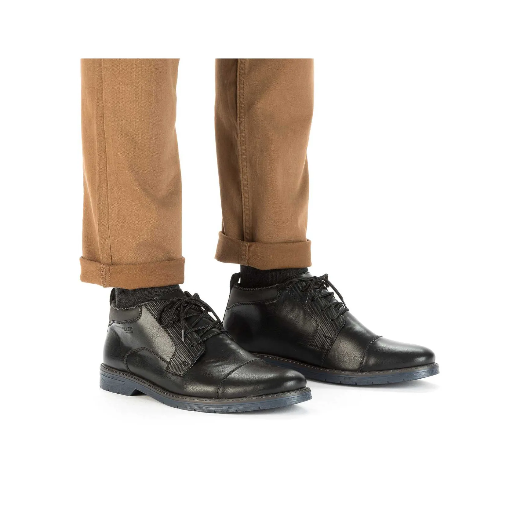 Rieker Low Shoes & Slippers-Men'S Lace-Up Shoes Glossy Black