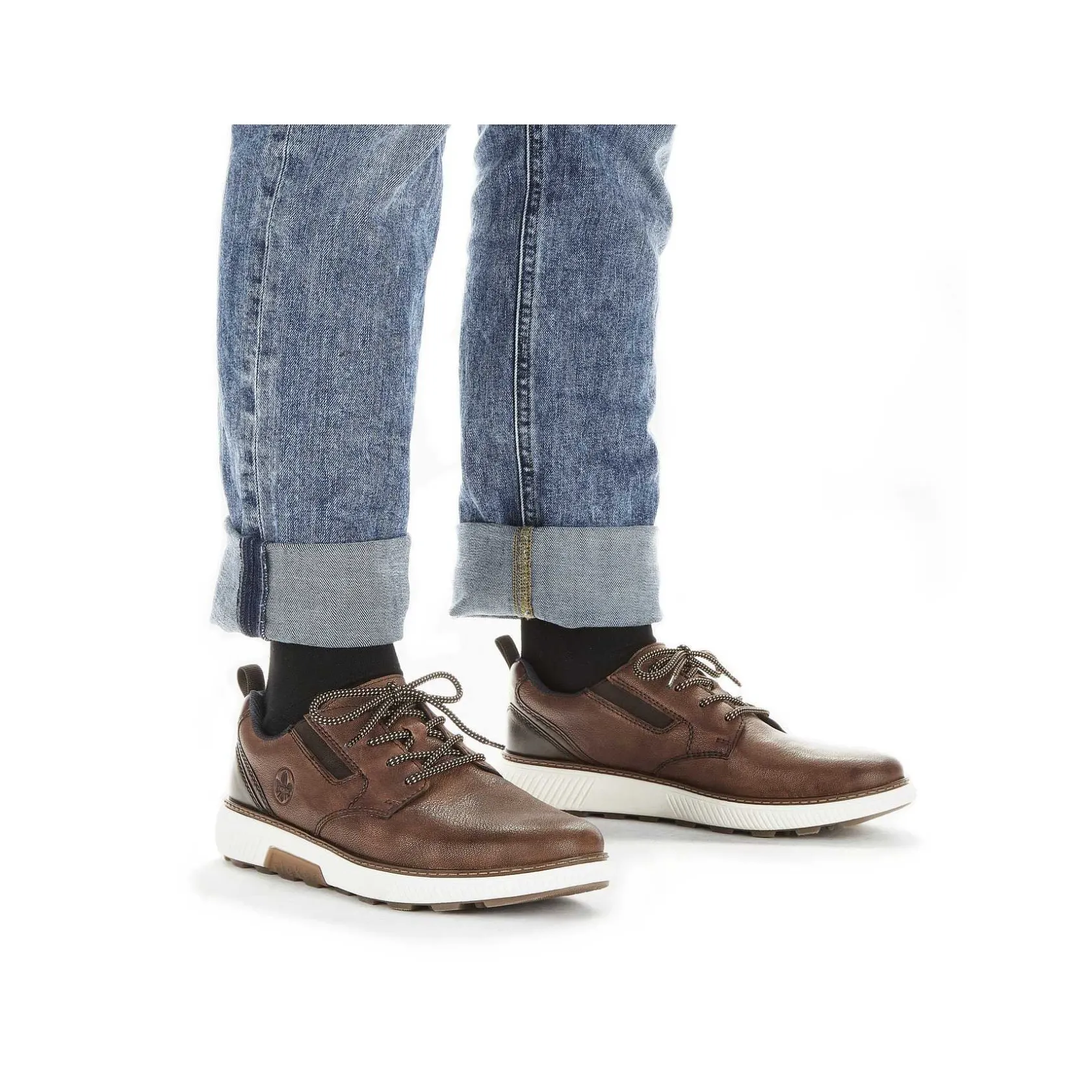 Rieker Low Shoes & Slippers-Men'S Lace-Up Shoes Chestnut Brown