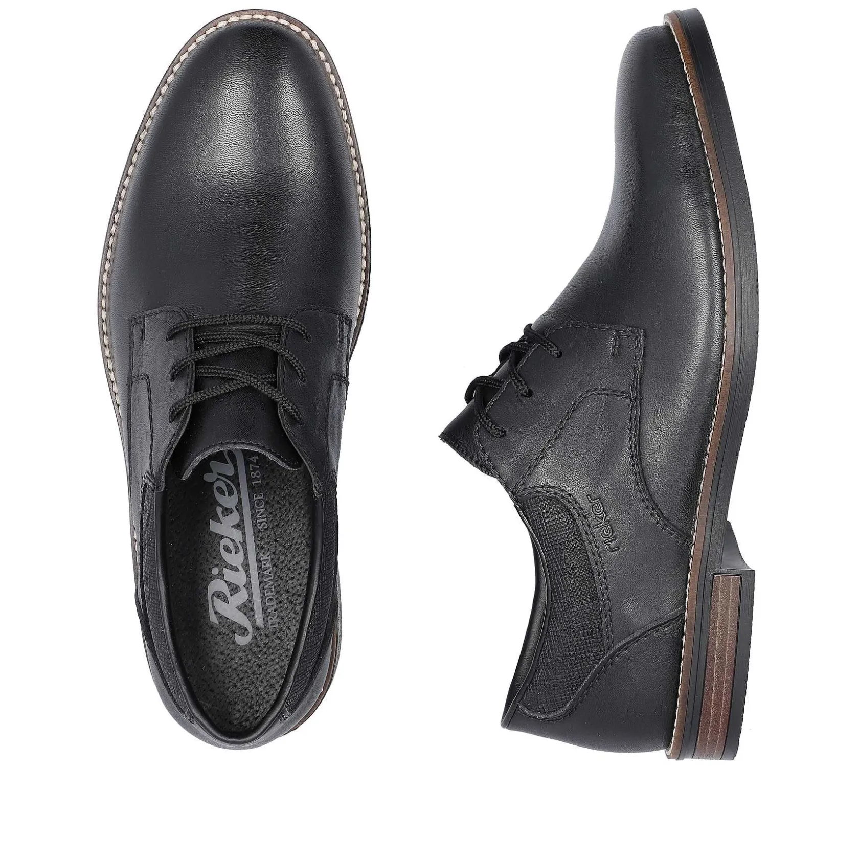 Rieker Business Shoes-Men'S Lace-Up Shoes Night Black