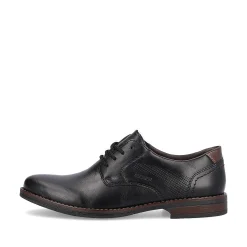 Rieker Business Shoes-Men'S Lace-Up Shoes Midnight Black