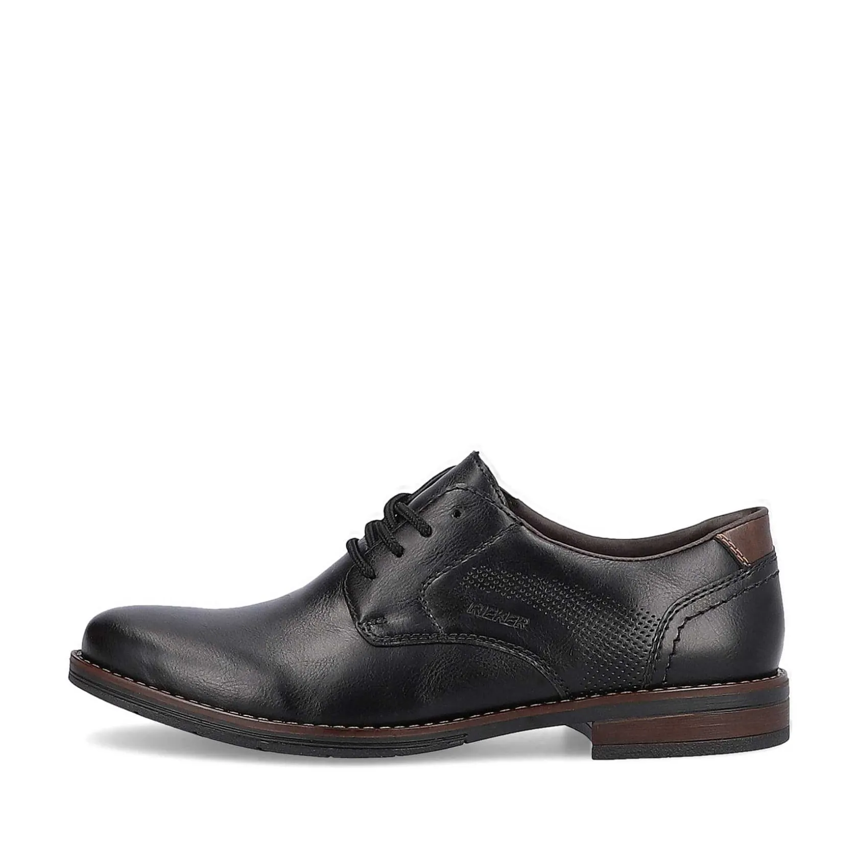 Rieker Business Shoes-Men'S Lace-Up Shoes Midnight Black