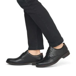 Rieker Business Shoes-Men'S Lace-Up Shoes Midnight Black