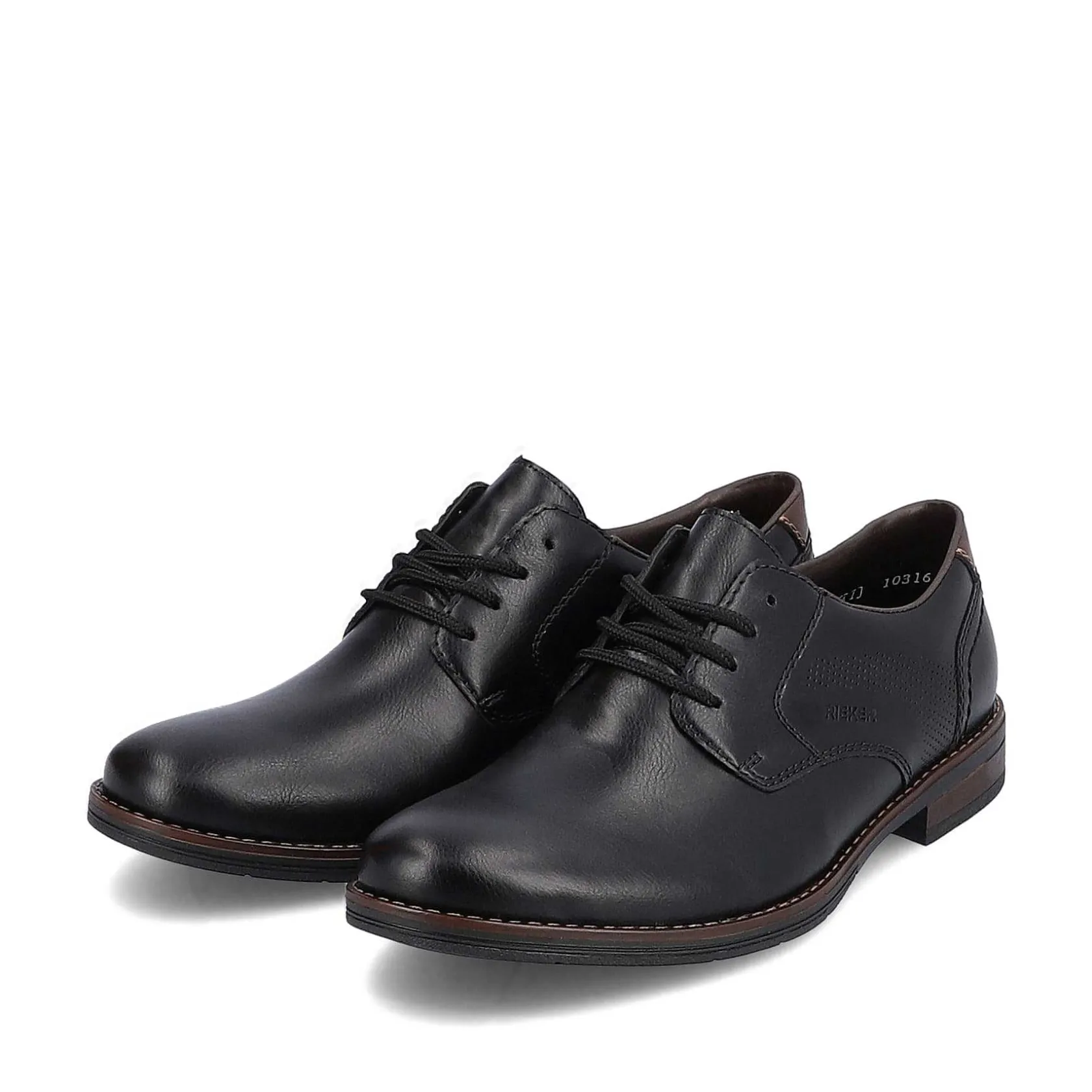 Rieker Business Shoes-Men'S Lace-Up Shoes Midnight Black