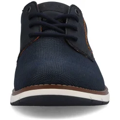 Rieker Business Shoes-Men'S Lace-Up Shoes Navy Blue-Orange