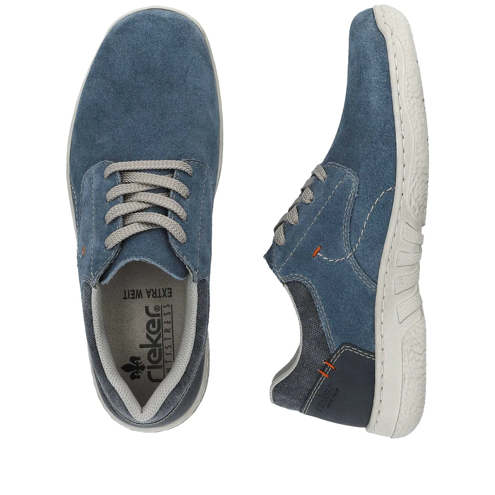 Rieker Low Shoes & Slippers-Men'S Lace-Up Shoes Sky Blue