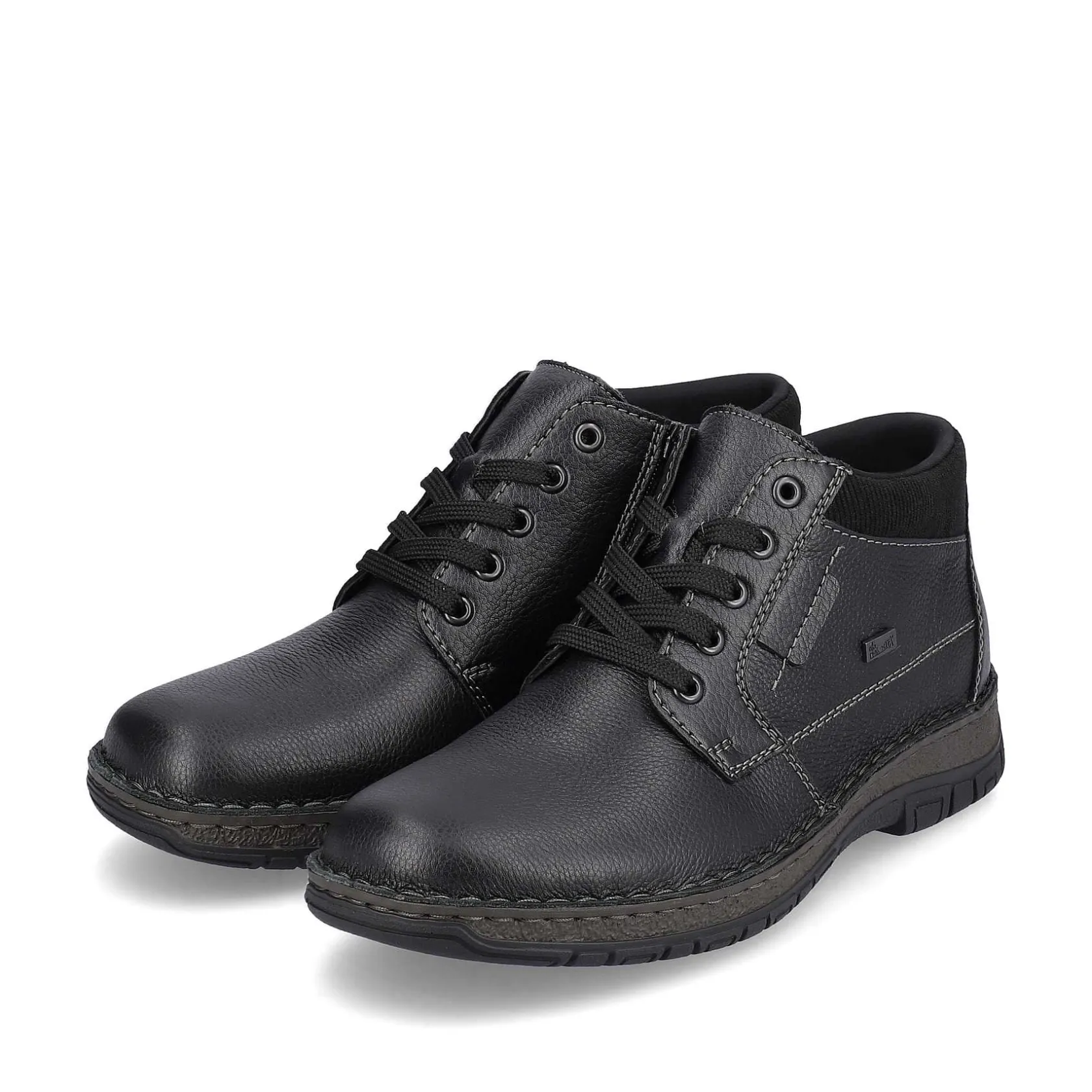 Rieker Low Shoes & Slippers-Men'S Lace-Up Shoes Graphite Black