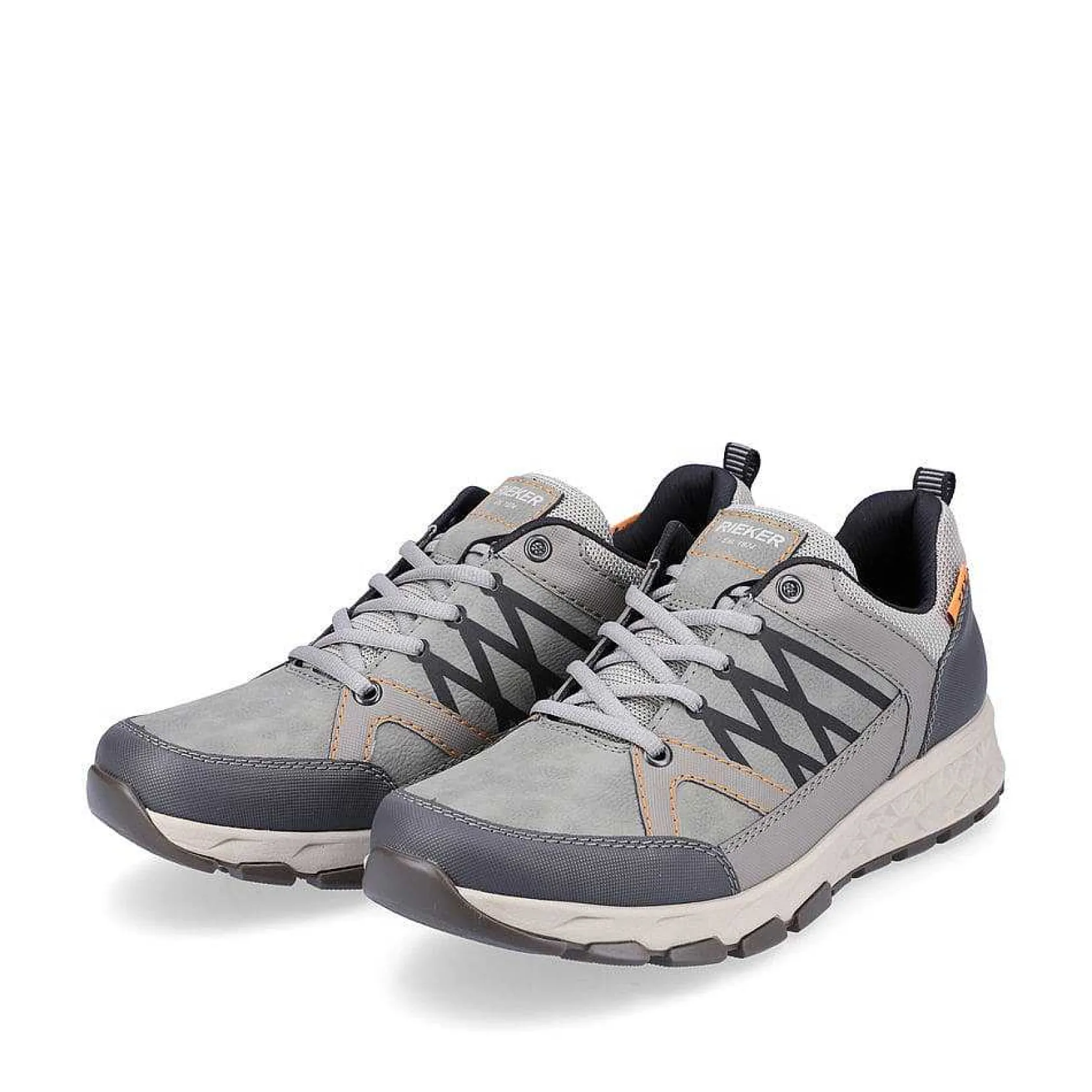 Rieker Low Shoes & Slippers-Men'S Lace-Up Shoes Moon Grey