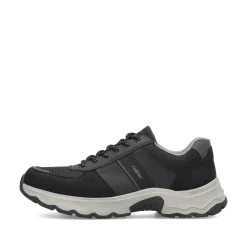 Rieker Low Shoes & Slippers-Men'S Lace-Up Shoes Asphalt Black