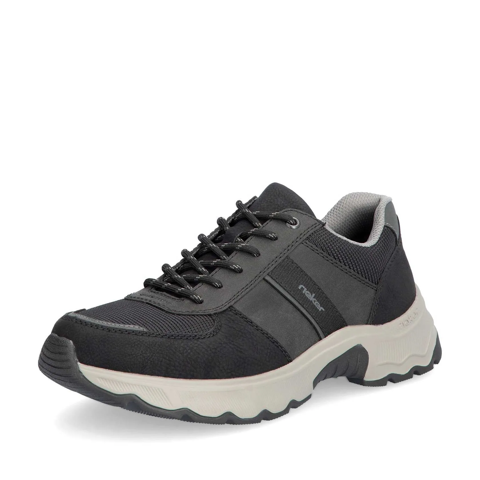 Rieker Low Shoes & Slippers-Men'S Lace-Up Shoes Asphalt Black