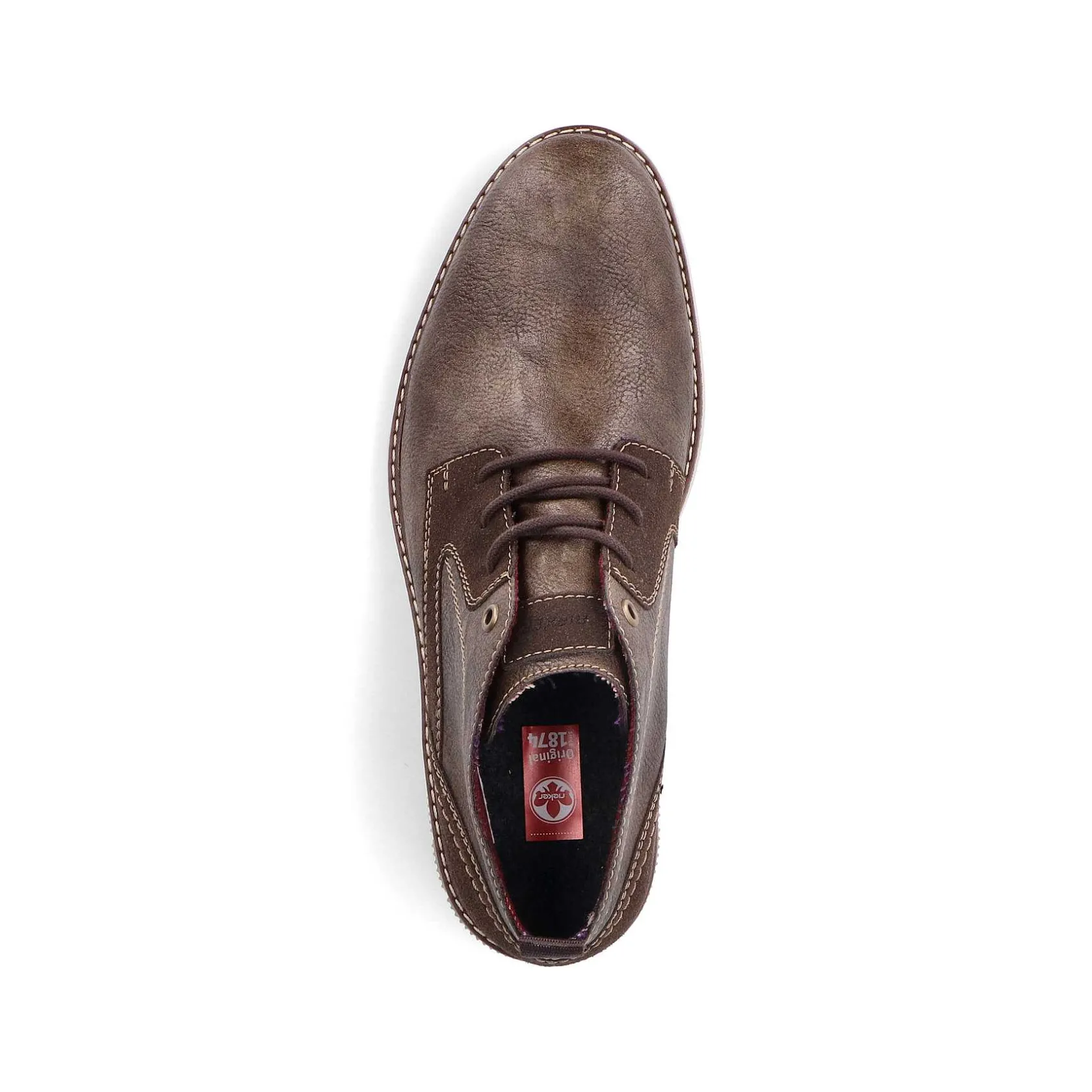 Rieker Low Shoes & Slippers-Men'S Lace-Up Shoes Grey-Brown