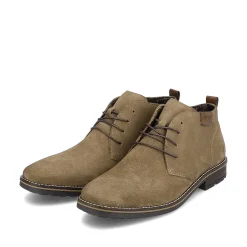 Rieker Low Shoes & Slippers-Men'S Lace-Up Shoes, Khaki Green