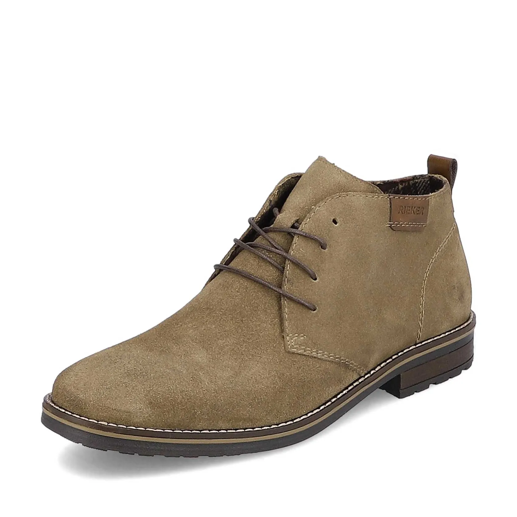 Rieker Low Shoes & Slippers-Men'S Lace-Up Shoes, Khaki Green