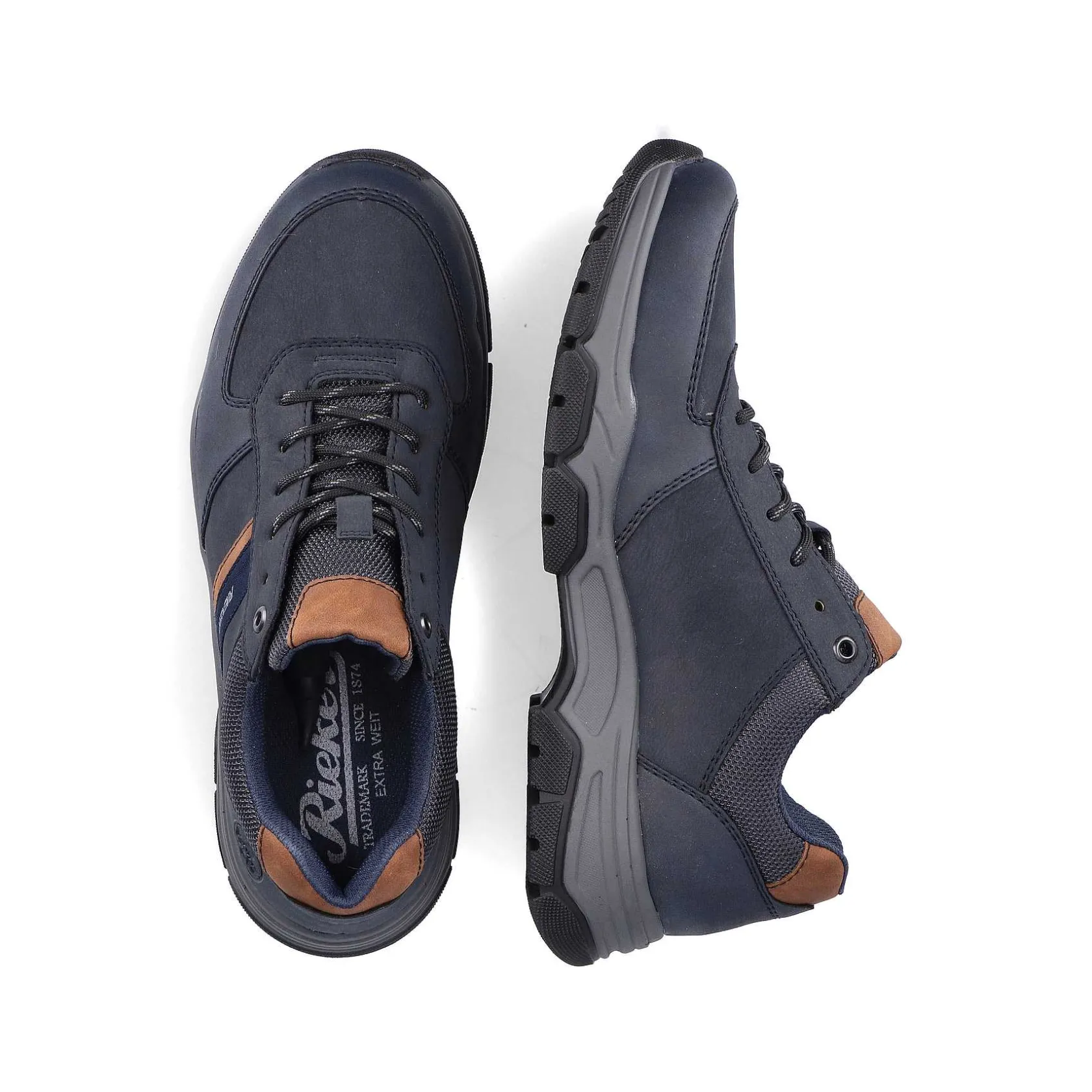 Rieker Low Shoes & Slippers-Men'S Lace-Up Shoes Blue-Brown