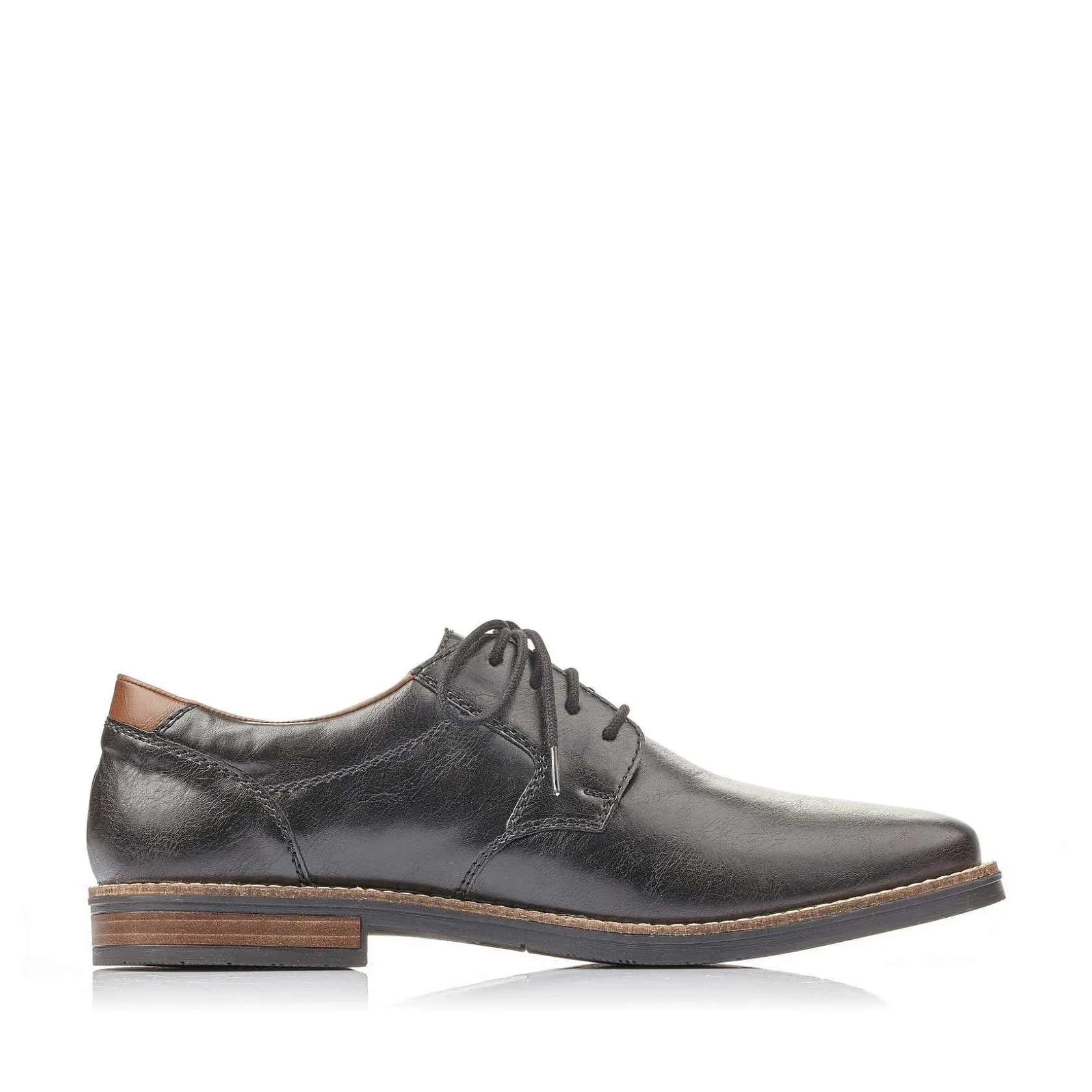 Rieker Business Shoes-Men'S Lace-Up Shoes Glossy Black