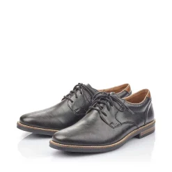 Rieker Business Shoes-Men'S Lace-Up Shoes Glossy Black