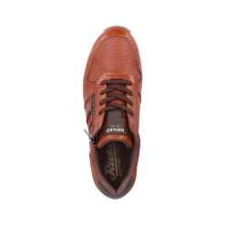 Rieker Low Shoes & Slippers-Men'S Lace-Up Shoes Caramel Brown-Fire Red