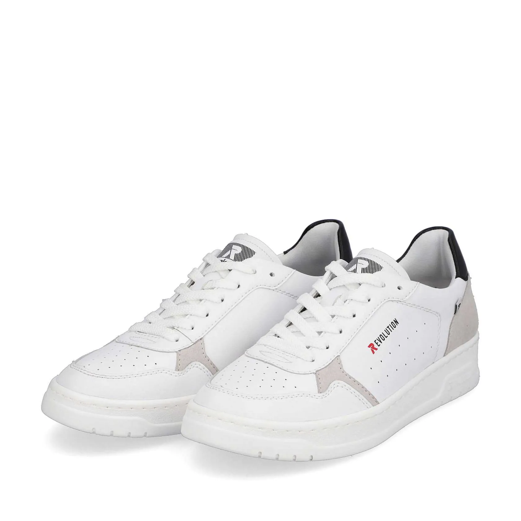 Rieker Sneakers-Men'S Low Sneaker Brilliant-White Graphite-Grey