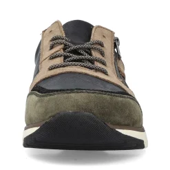 Rieker Sneakers-Men'S Low Sneaker Black-Beige-Green