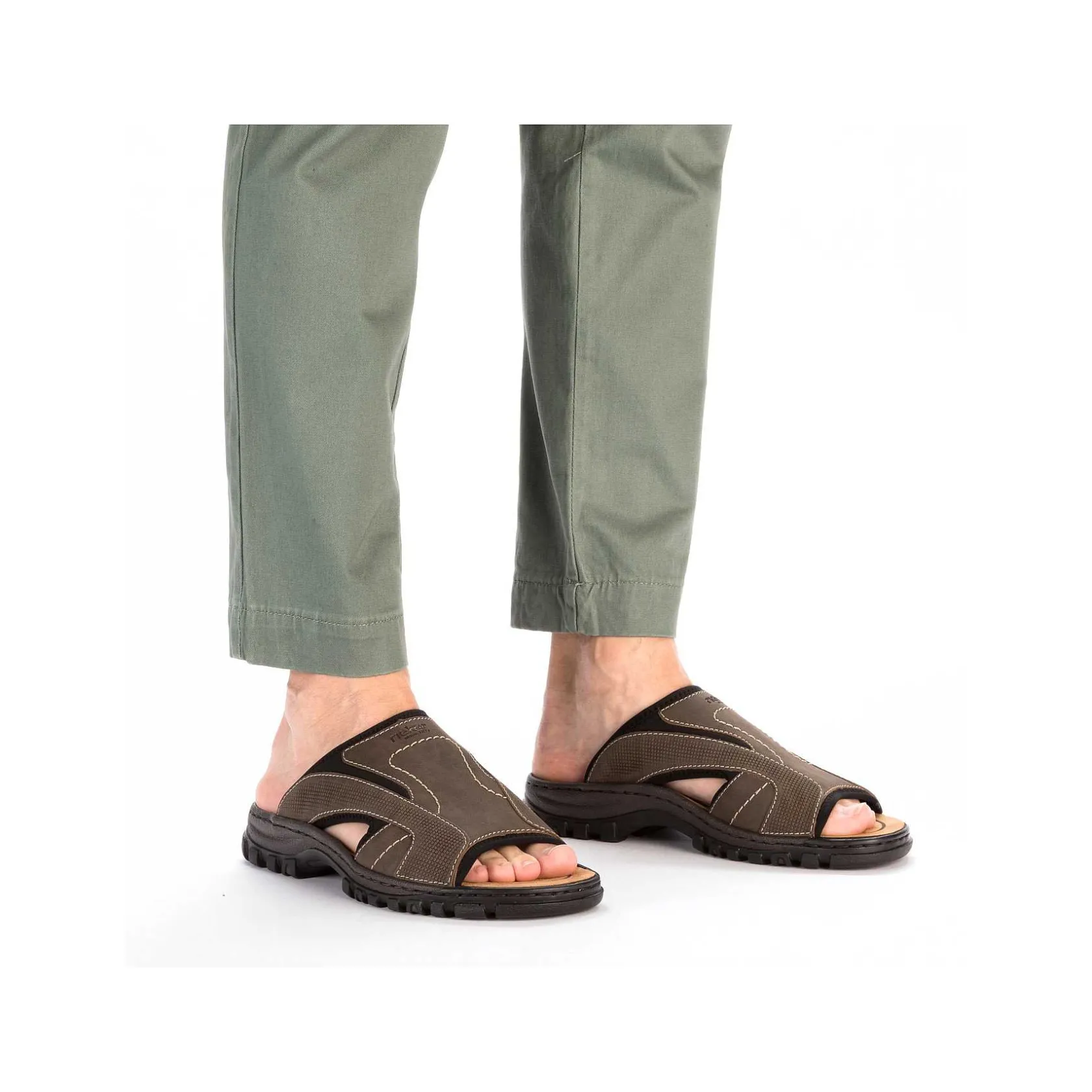 Rieker Mules & Slippers-Men'S Mules Brown Gray