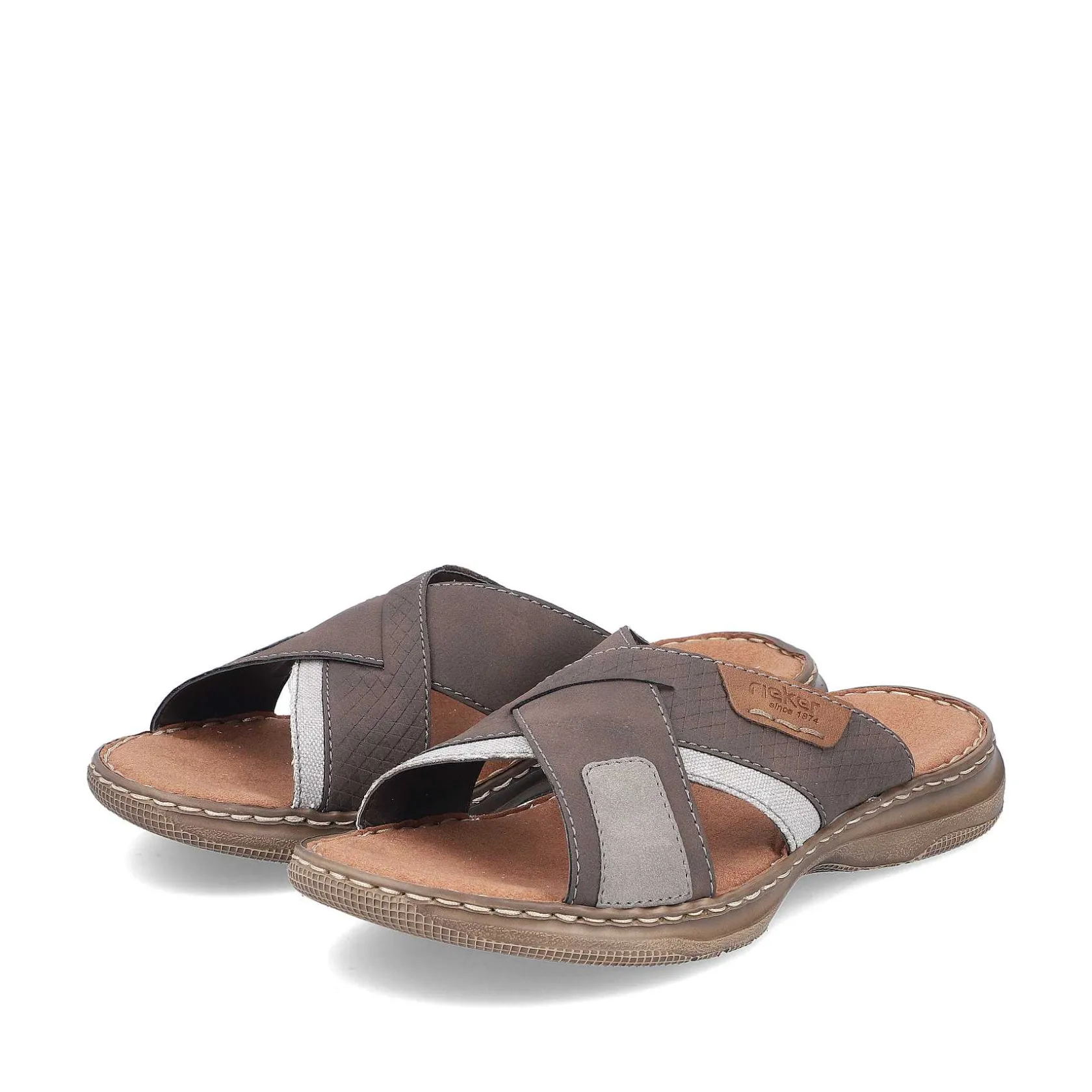 Rieker Mules & Slippers-Men'S Mules Brown Gray