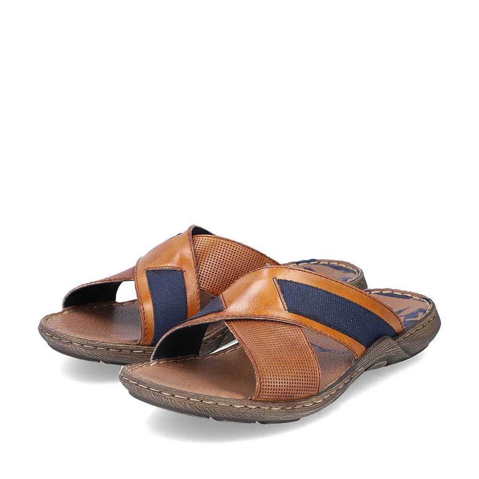 Rieker Mules & Slippers-Men'S Mules Chestnut Brown-Royal Blue