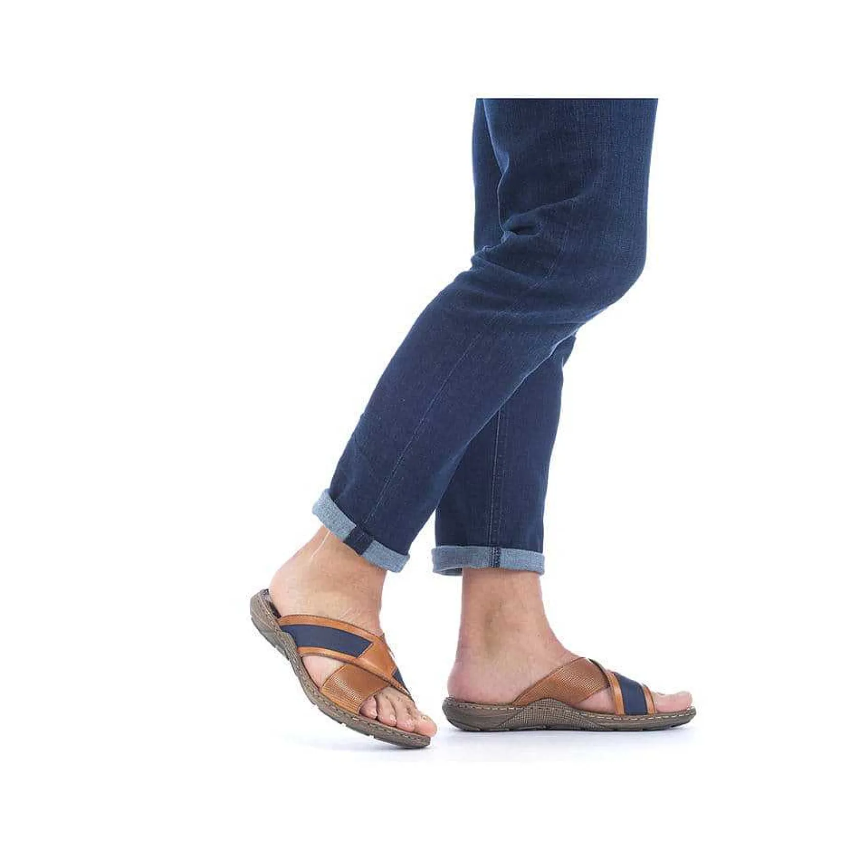 Rieker Mules & Slippers-Men'S Mules Chestnut Brown-Royal Blue