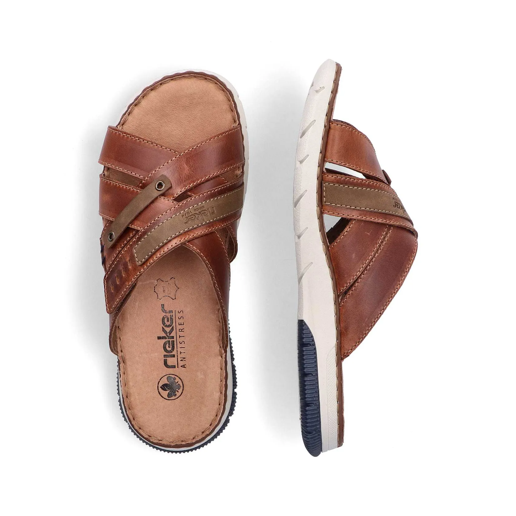 Rieker Mules & Slippers-Men'S Mules Chestnut Brown