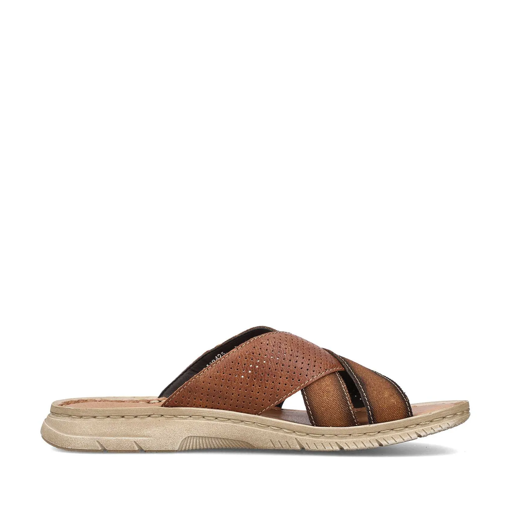 Rieker Summer Shoes-Men'S Mules Chestnut Brown