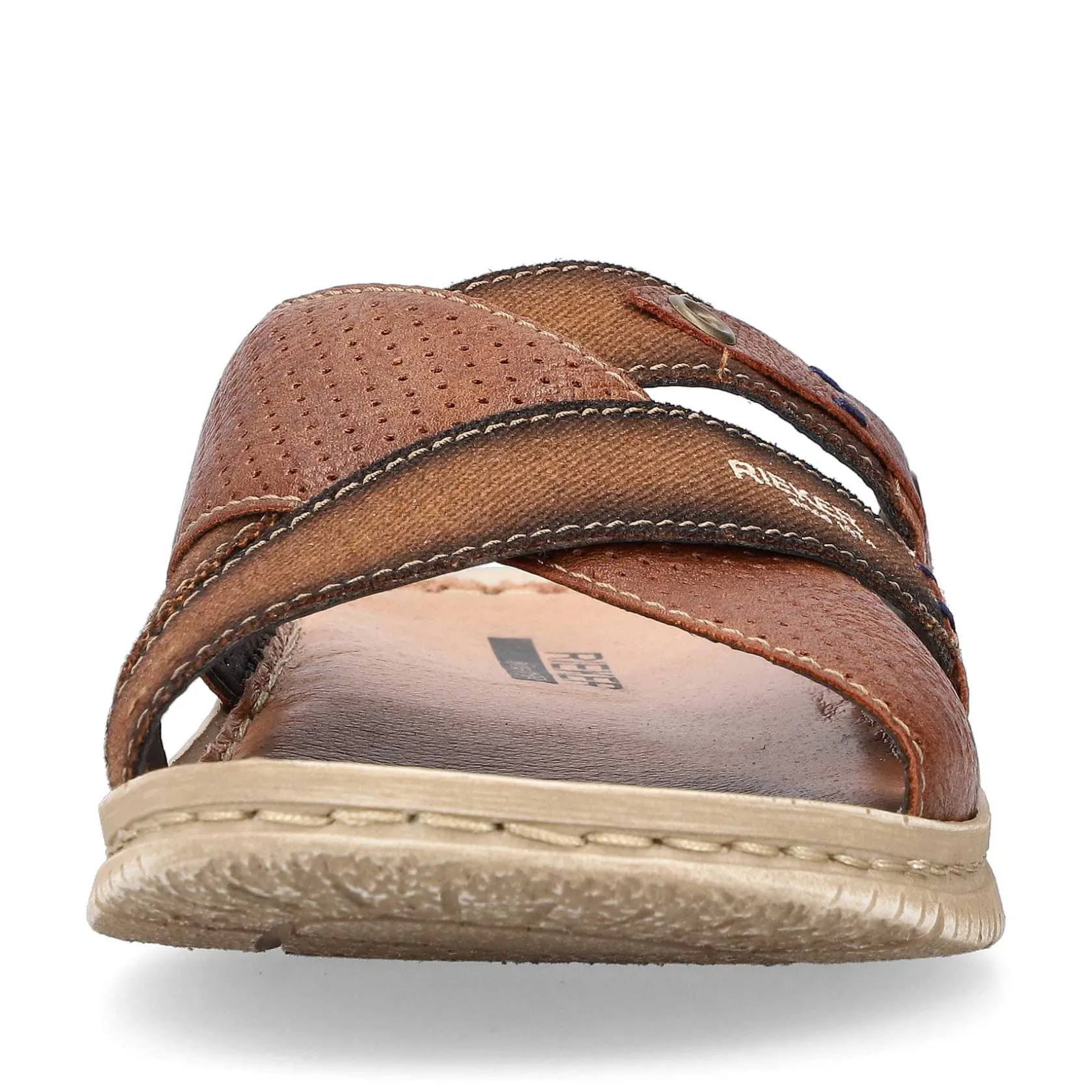 Rieker Summer Shoes-Men'S Mules Chestnut Brown