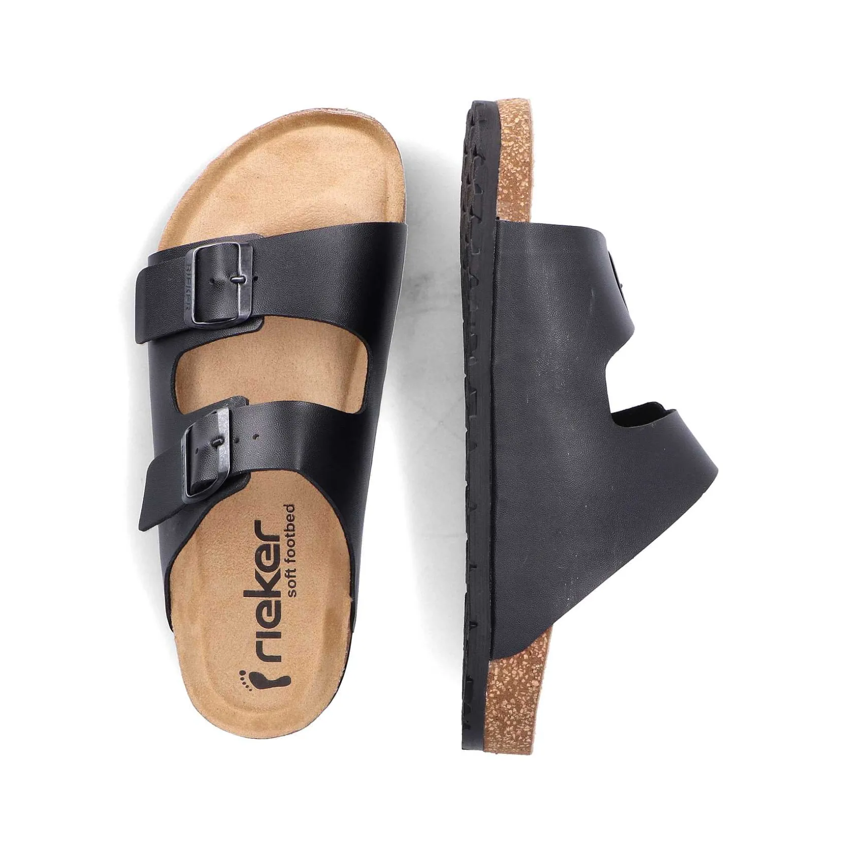 Rieker Mules & Slippers-Men'S Mules Glossy Black