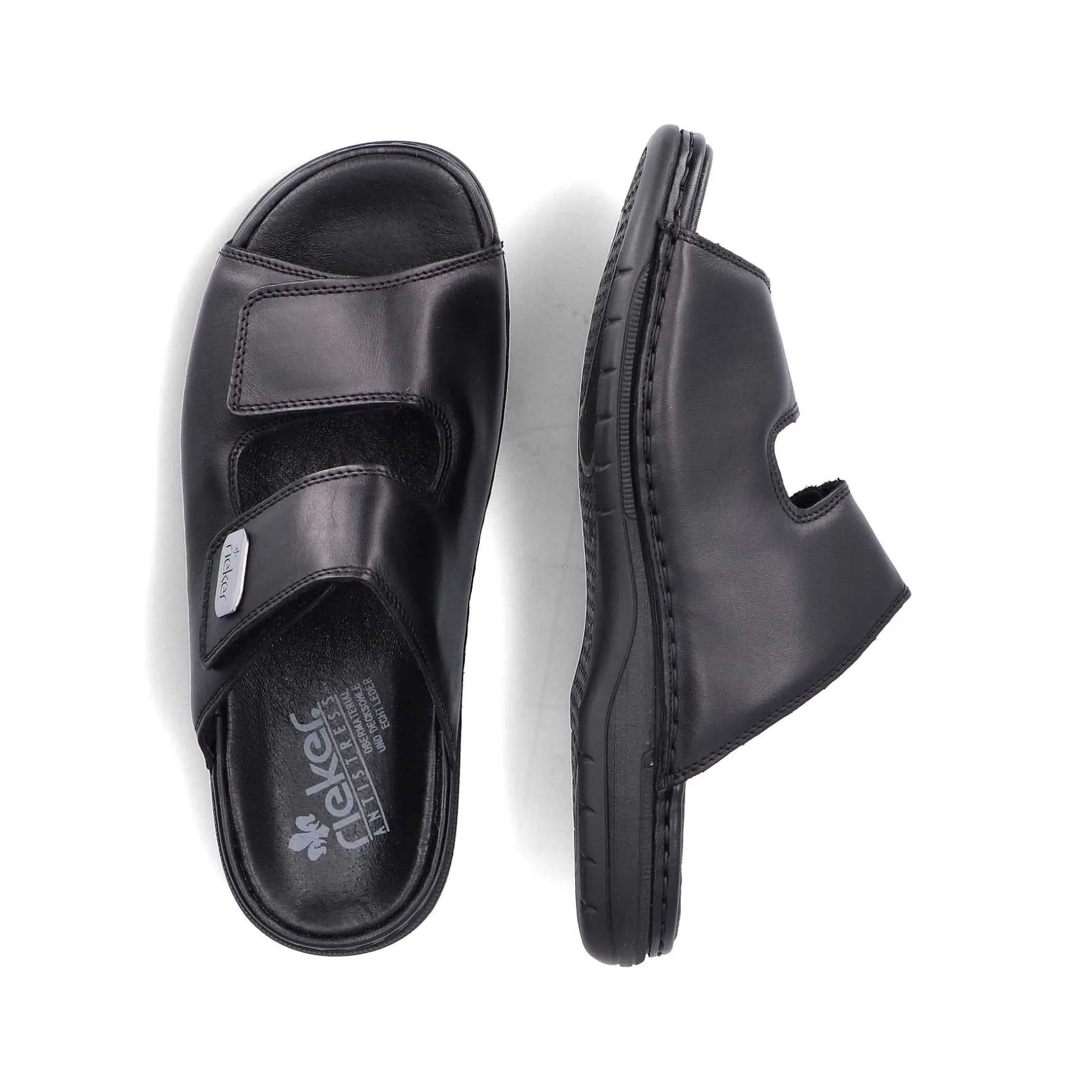 Rieker Mules & Slippers-Men'S Mules Glossy Black
