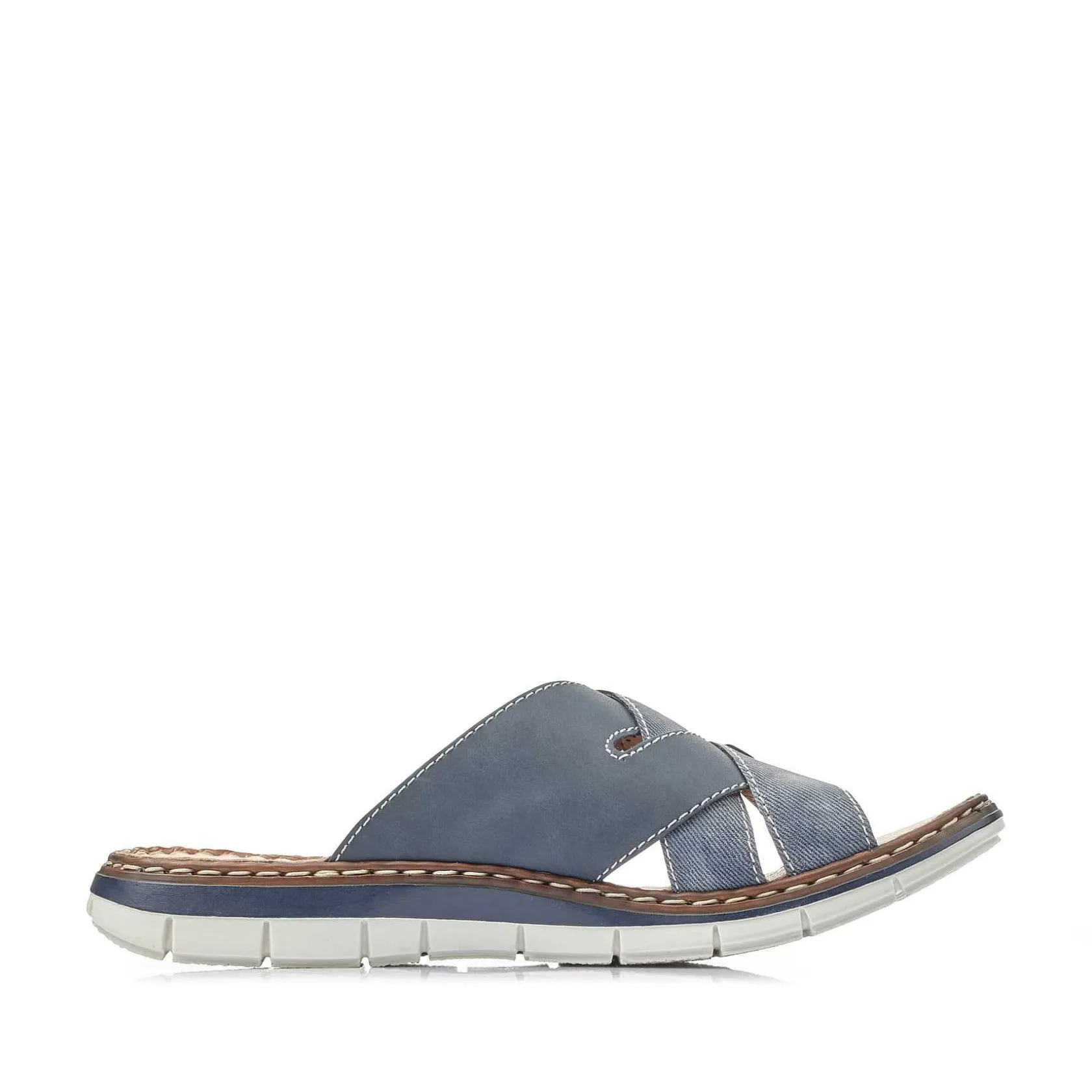 Rieker Summer Shoes-Men'S Mules Navy Blue