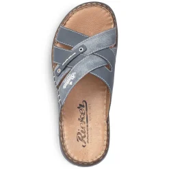 Rieker Summer Shoes-Men'S Mules Navy Blue