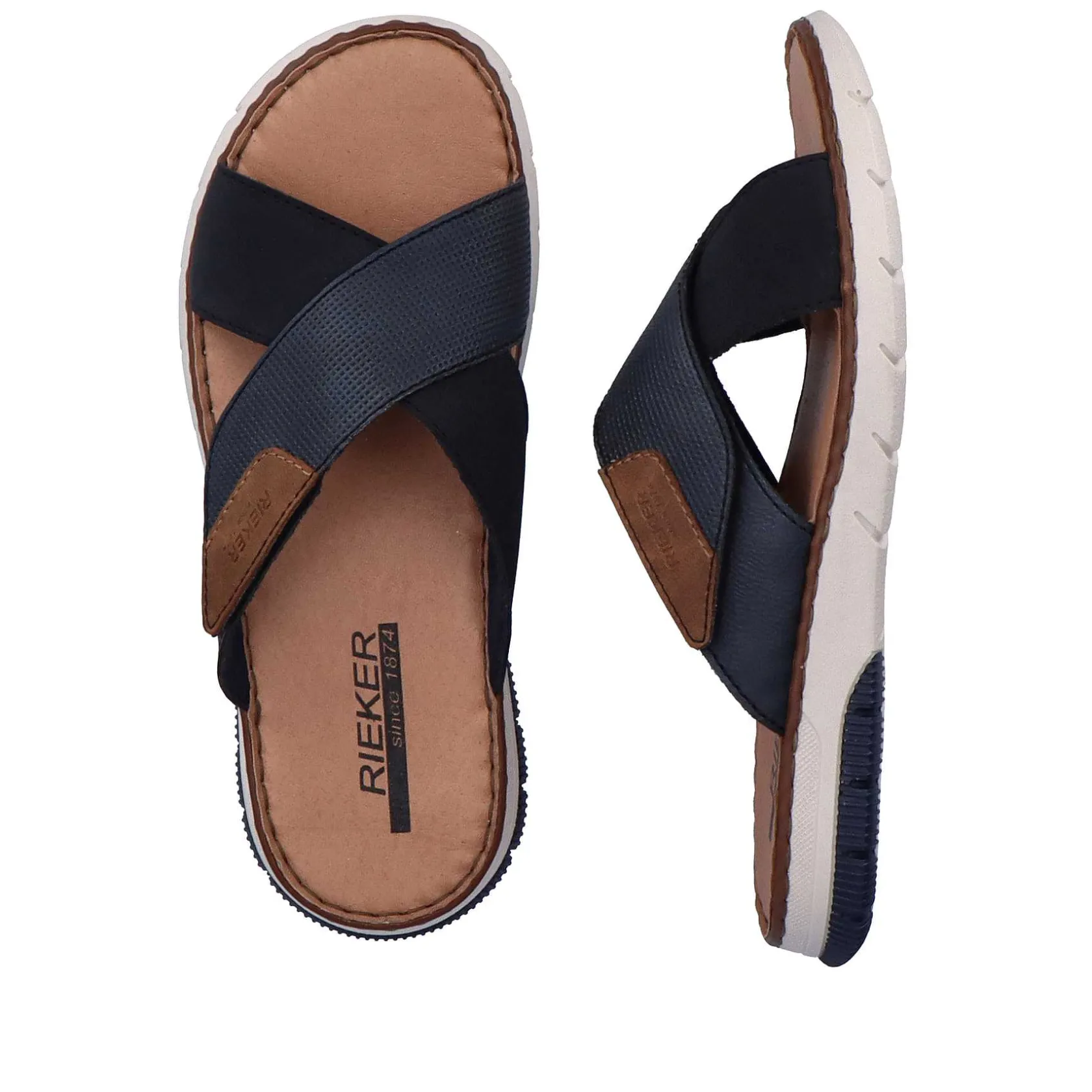 Rieker Summer Shoes-Men'S Mules Ocean Blue