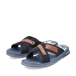 Rieker Mules & Slippers-Men'S Mules Pacific Blue-Brown
