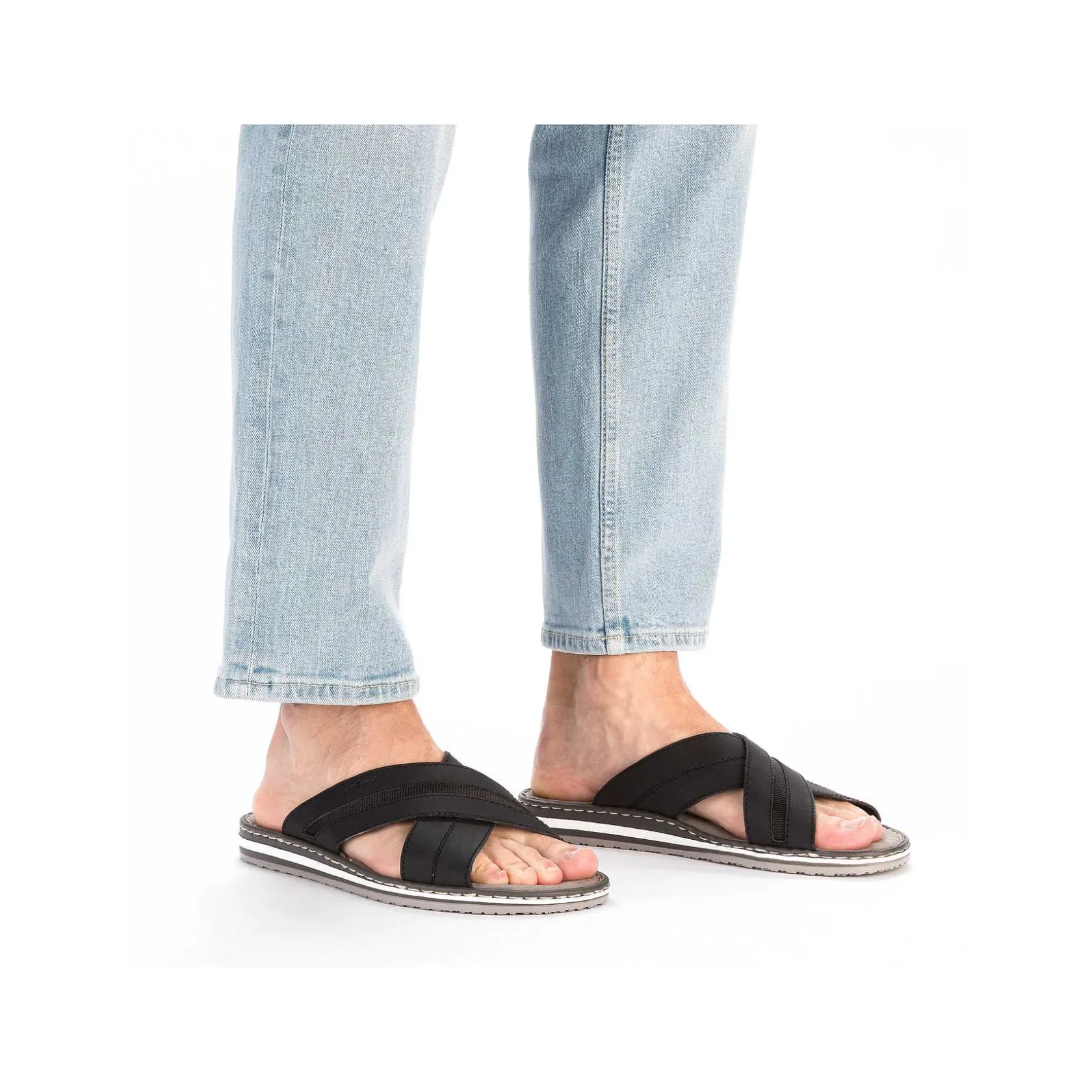 Rieker Mules & Slippers-Men'S Mules Steel Black