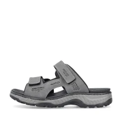 Rieker Mules & Slippers-Men'S Mules Steel Gray