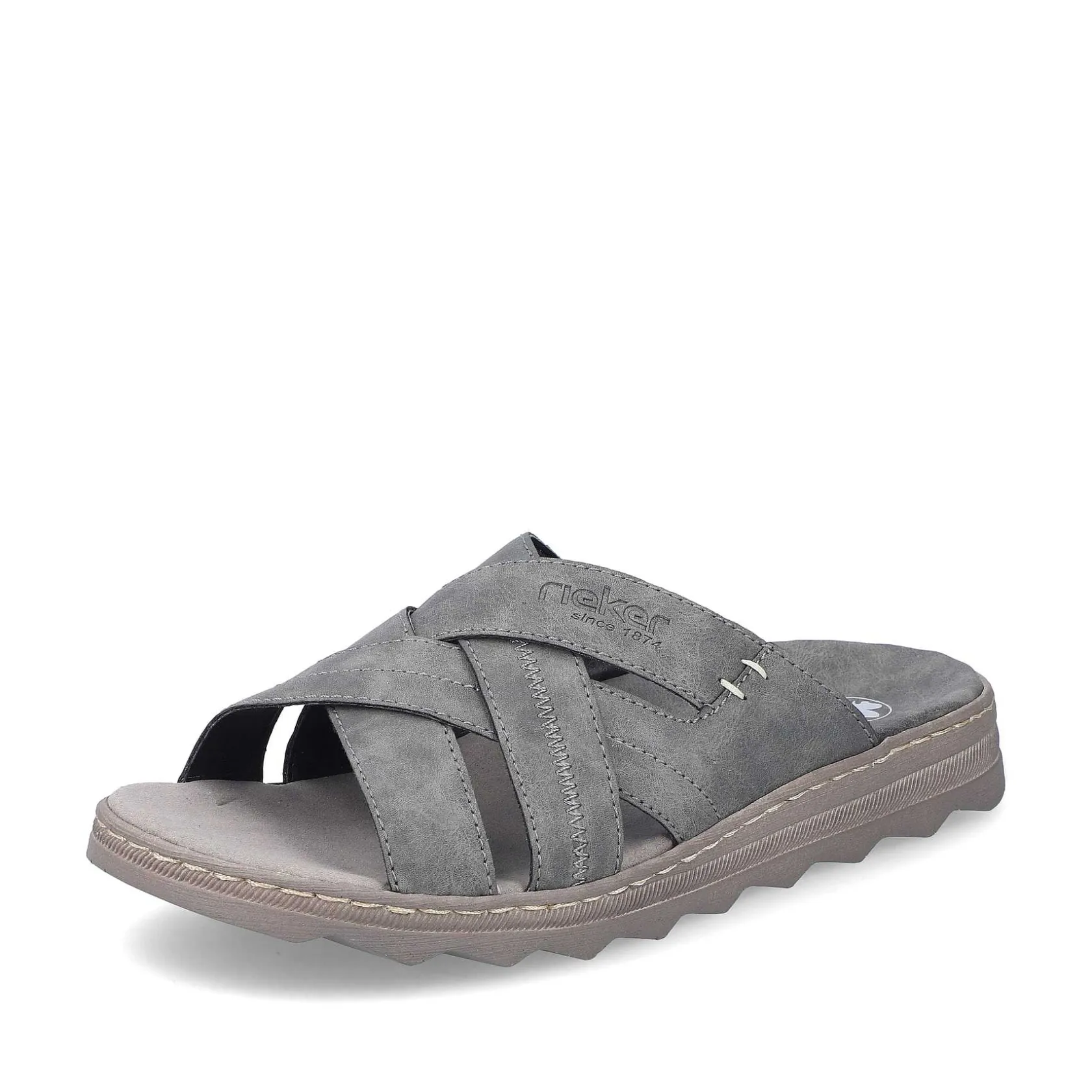 Rieker Summer Shoes-Men'S Mules Stone Gray
