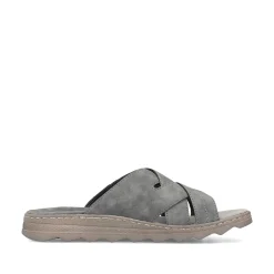 Rieker Summer Shoes-Men'S Mules Stone Gray