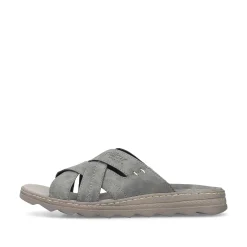 Rieker Summer Shoes-Men'S Mules Stone Gray