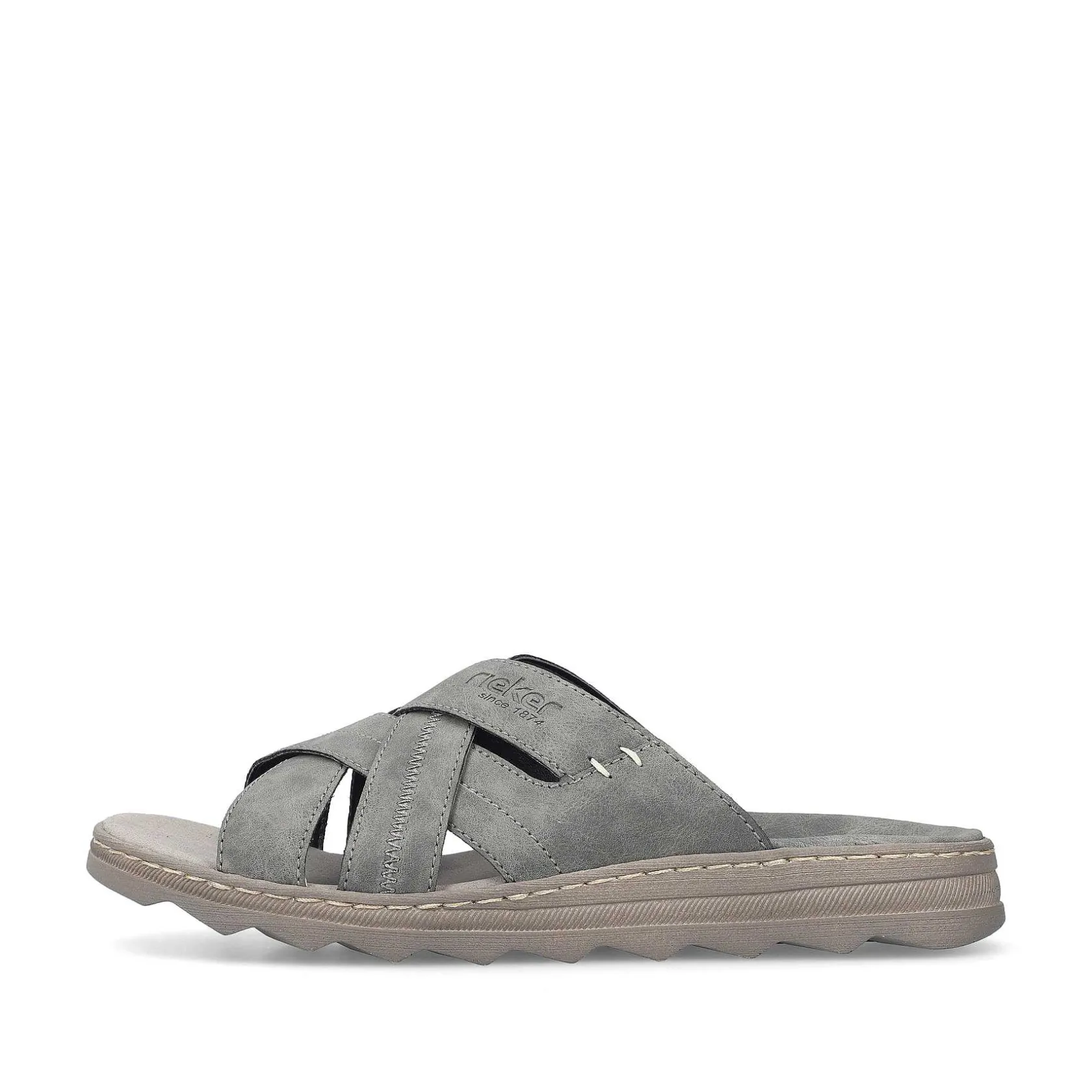 Rieker Summer Shoes-Men'S Mules Stone Gray