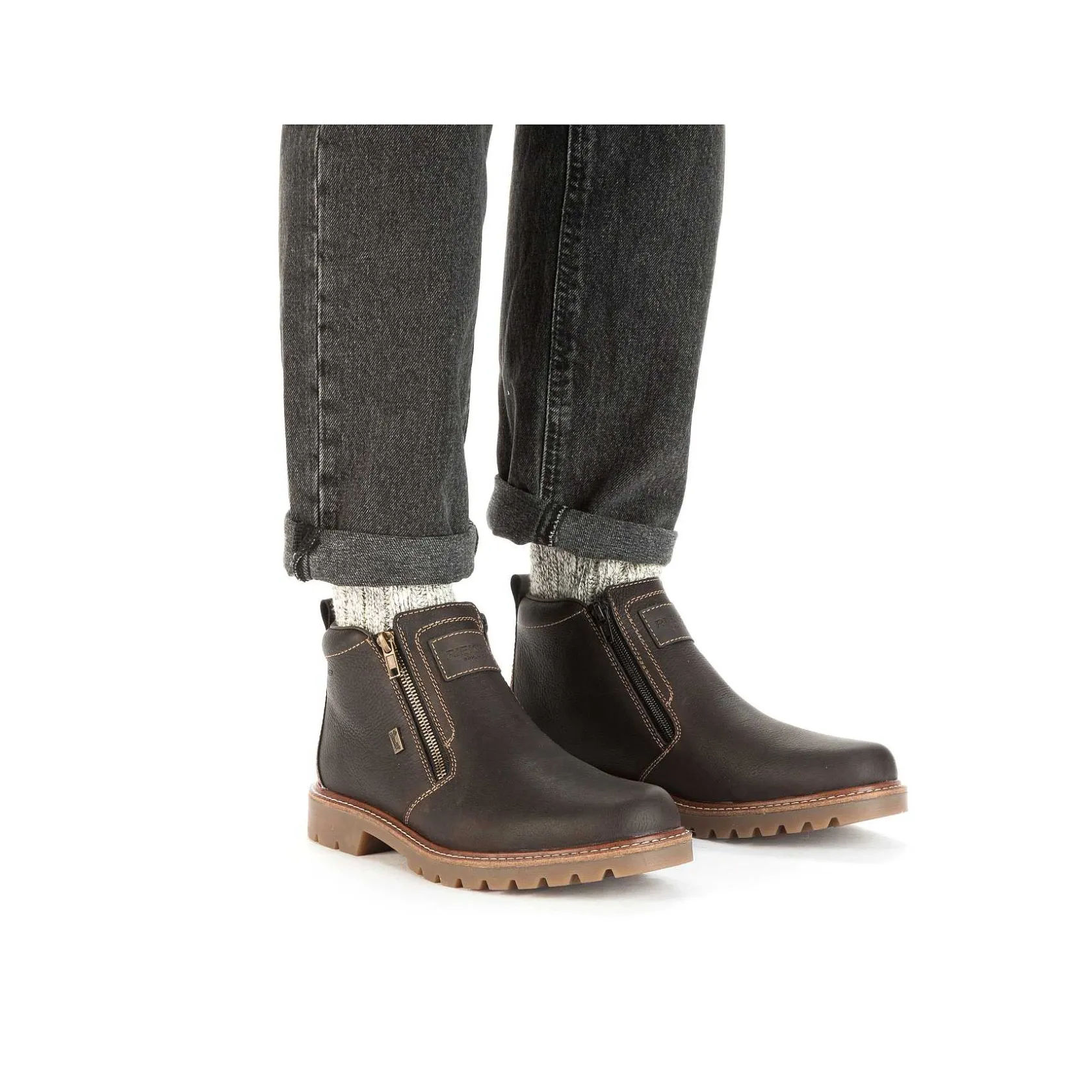 Rieker Boots-Men'S Short Boots Black Brown