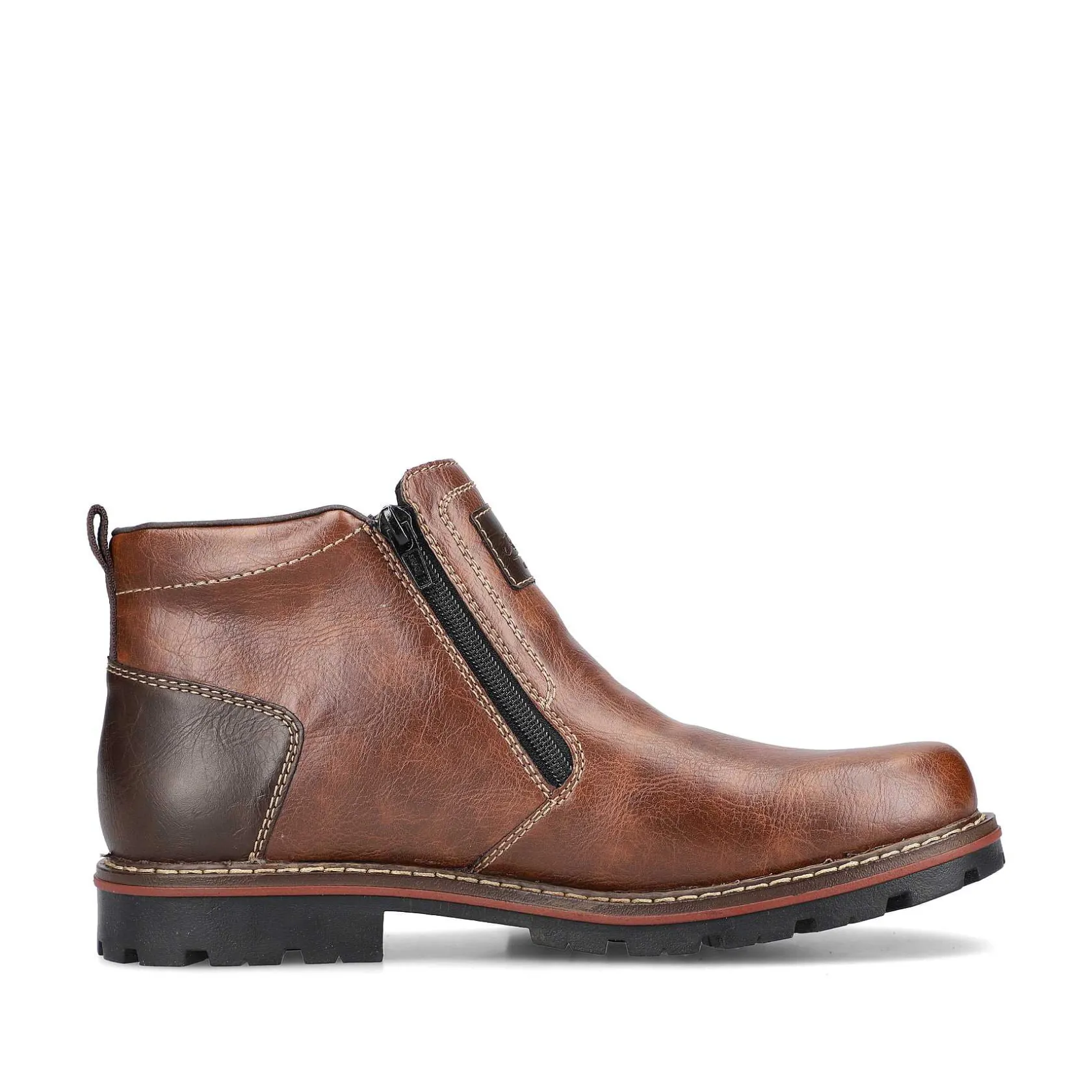 Rieker Boots-Men'S Short Boots Coffee Brown