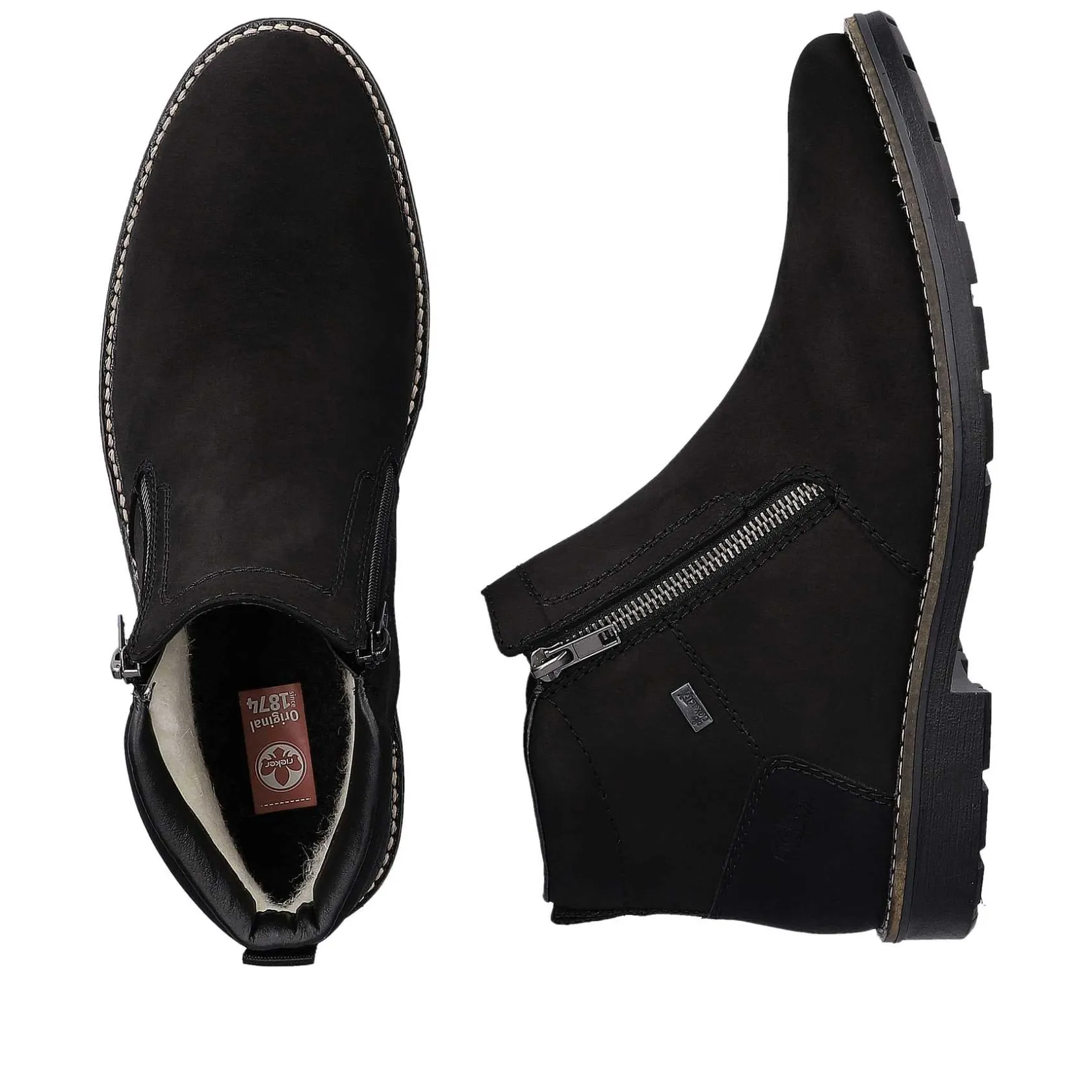 Rieker Boots-Men'S Short Boots Midnight Black