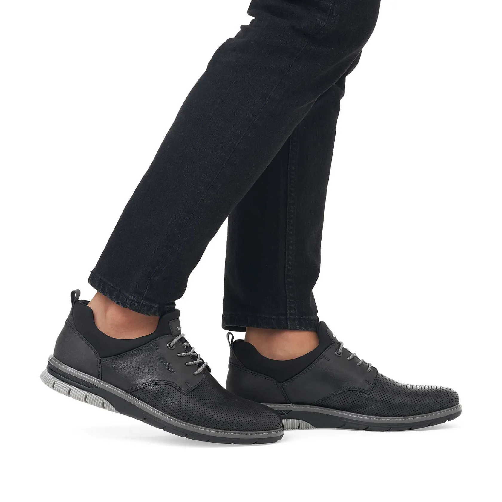 Rieker Business Shoes-Men'S Slippers Asphalt Black