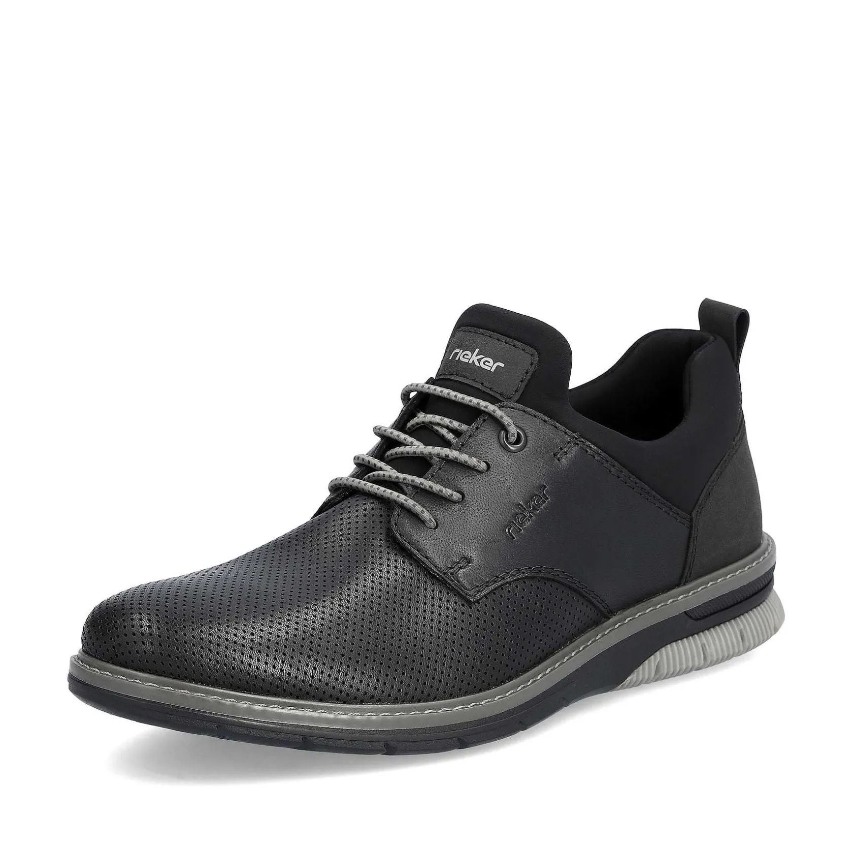 Rieker Business Shoes-Men'S Slippers Asphalt Black