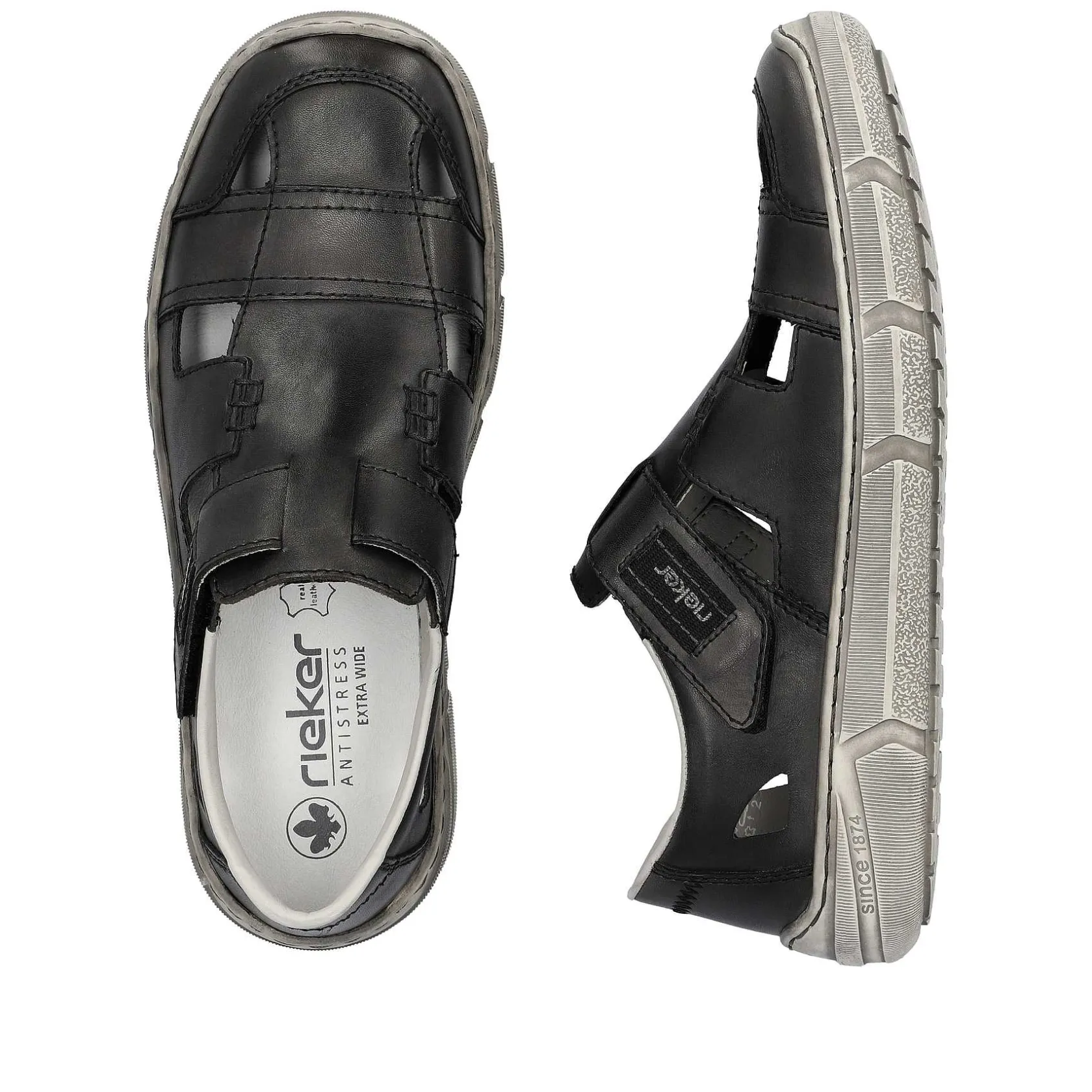 Rieker Low Shoes & Slippers-Men'S Slippers Asphalt Gray